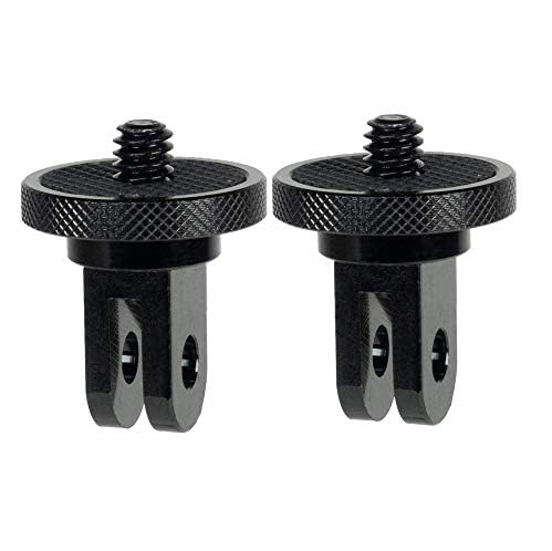 LINGHUANG Camera Mount Adapter 1/4" -20 Conversion Adapter Tripod Mounting for GoPro CNC Aluminum Metal - Mount Your Camera to Any for GoPro Mount Accessory,2 Pack