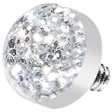 Body Candy Clear Glitter Dome Dermal Top