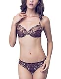 Burvogue Women's Push up Bra with Matching Panty Set