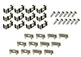 Muzata LED Channel Mounting Clips and End Caps Suit for Most U Shape Aluminum Channel,for Universal U-Shape LU1,12-Pack LCU1 WW,Series LA1