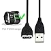 KingAcc Compatible with Fitbit Surge Charger, 3.3Foot/1meter Replacement USB Charging Cable Cord Charger Adapter for Fitbit Surge, Fitness Wristband Smart Watch (Black-1Pack)