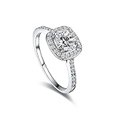 Eternity Love Women's 18K Rose/White/KC Gold Plated CZ Crystal Engagement Rings Best Promise Rings Anniversary Wedding Bands for Lady Girl, JPR002-W-6