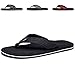 NewDenBer Mens Flip Flops Comfortable Thong Sandals Lightweight Summer Beach Sandals (11 D(M) US, Black)