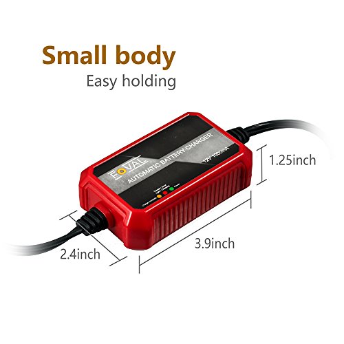 Foval Automatic Trickle Battery Charger 12V 1000mA Smart Battery Charger