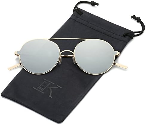 Ultra-Light-Thin Sunglasses Unisex Round Style Small Memory Metal Frame LK1711