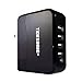 Wall Charger, tekSonic 4-Port 25W Home Travel USB Wall Charger [Black] AC Power Charging Adapter Plug for iPhone 7, 6 Plus, 5, 5s, 5c, iPad, iPod, Samsung S7, S6, S5, S4, Note 5