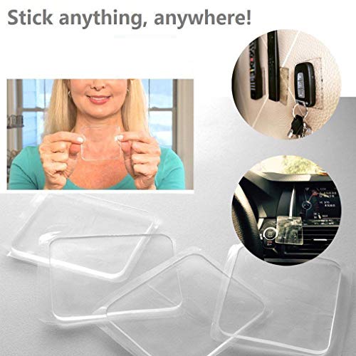 MSOO Sticky Silicone Gel Pads Clear Anti-Slip Gel Pads Auto Gel Holders (6PCS)