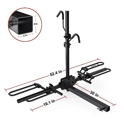 MARVOWARE Hitch Mounted Foldable 2Bike Rack Platform Style Bicycles