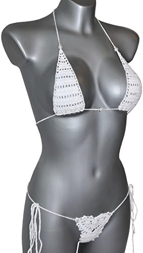 Micro bikini for women extreme Custom order Sexy bikini no coverage Mini G-String Micro Bikini Set Swimsuit Bathing Suits handmade crochet
