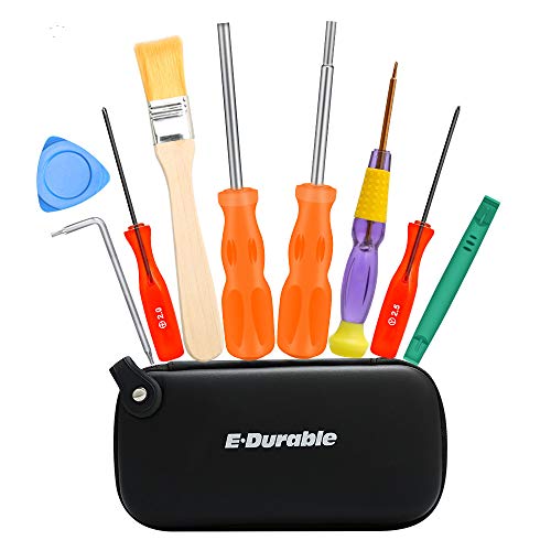 E.Durable Gamebit Set, 3.8mm and 4.5mm Security Screwdriver Game Bit Set for Nintendo Switch 3DS N64 Console Wii U Sega Master Genesis 32x, Game Cube Console,etc - Lifetime Warranty