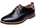 DADAWEN Men's Modern Classic Lace Up Leather Dress Oxfords Shoes Black US Size 12