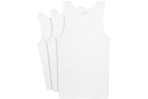 Rene Rofe Girls Tank Tops - 3 Pack 100% Cotton Scoop Neck Tank Tops for Girls - Classic Sleeveless Undershirts (Sizes: 2T-14)