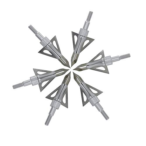 image for Maifield Archery Broadheads 100 Grain Bowhunting Arrow Head 3 Fixed Bl