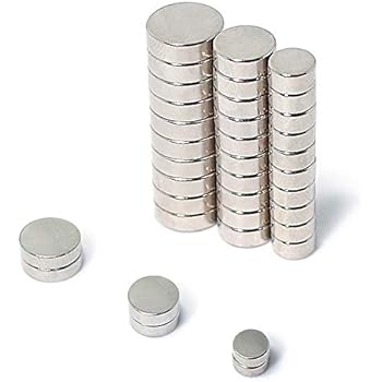 JACK CHLOE Round Refrigerator Magnets, 30Pcs Stainless Steel Craft Magnets of 3 Different Sizes, Durable Small Magnets for Multi-Use