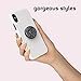 nuckees – The only Phone Grip & Stand with Collapsible Magnetic-Lock, 4-Way Horizontal and Vertical Stand and Patented SnugHug Technology to t Any Size Hand – White Diamond Cluster