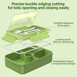 Jelife Bento Box Kids Lunch Box - Large Bento-Style