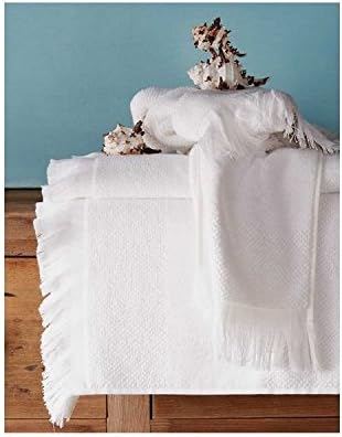 Serra Home Hotel &amp; Spa Marvel Off White Towel 50x90 Soft Turkish Cotton Hand-Face Towel, Machine Washable Luxury Bath Sheet Set