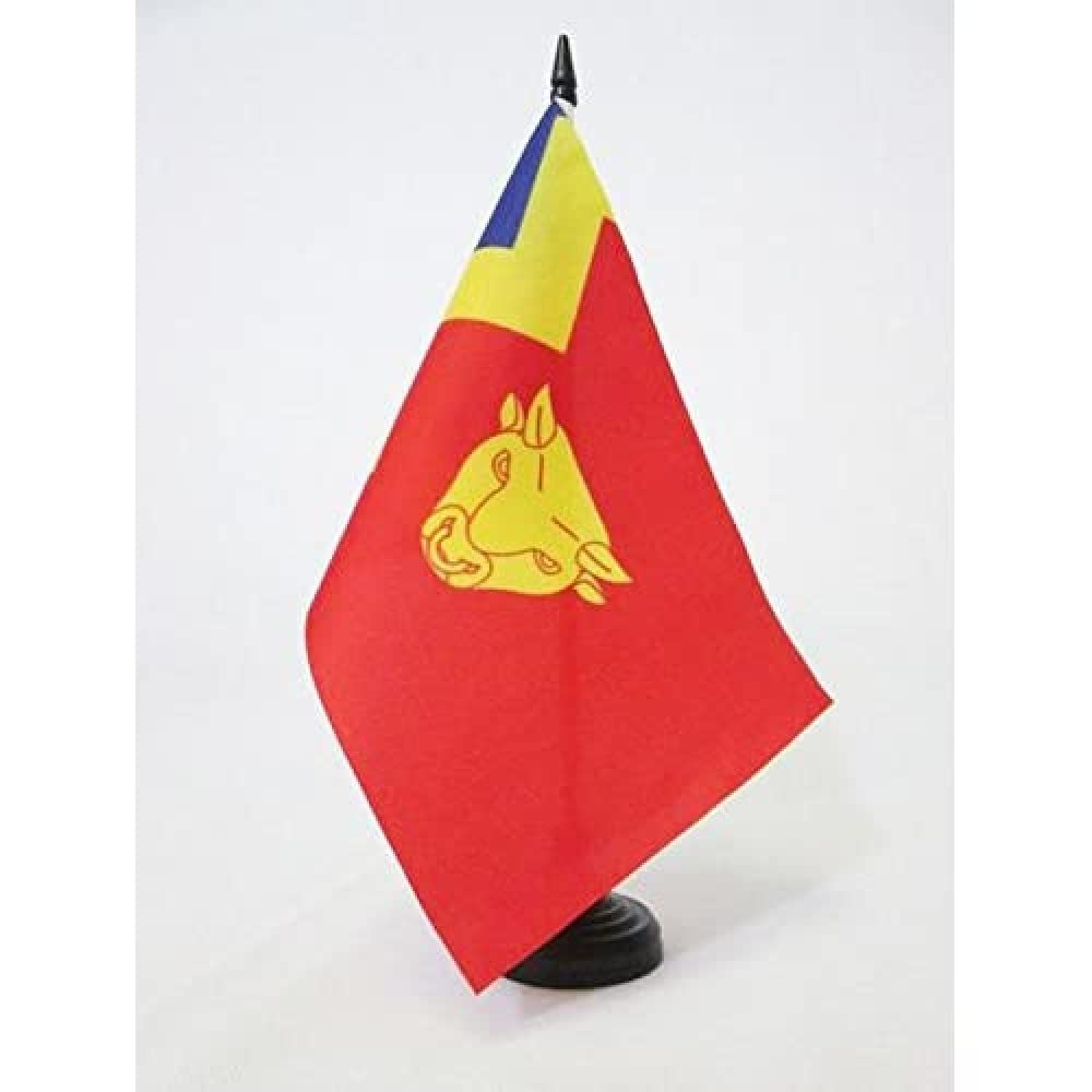 AZ FLAG Birmingham City Table Flag 5'' x 8'' - Birmingham Office Decoration 100% Polyester 21 x 14 cm - Mini Desk Flag with Pole and Black Plastic Base