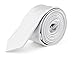 Moda Di Raza, mens white tie Solid Pure Color Plain Neckties Formal Slim, Skinny, Narrow Size 57 x 1.5 Inch