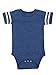 RABBIT SKINS, Baby Soft Short Sleeve Football Bodysuit, Vintage Royal Blended White, 6 Months