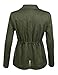 makeitmint Women's Zip Up Pocket Military Anorak Jacket w/Sherpa Lining [S-3XL]