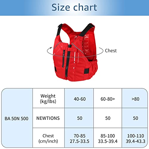Zeraty Adult Life Jacket Swim Vest Buoyancy Aid Jacket PFD for Fishing