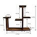 Exttlliy Wooden DIY Mini Tabletop Plant Stand Multi-Layer Concise Desktop Planter Holder for Home Office Decorative (Carbonized Color)thumb 4