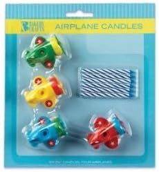 4 AIRPLANE CAKE CANDLE HOLDERS Toppers Party Supplies Birthday Decorations by Deal Monsoon