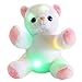 Wewill Glowing Night Light Huggable Stuffed Cat Preumium Soft Stuffed Animal Toys with Colorful Flash LED Light, Nice Gift for Mother's Day, 8-Inch, White