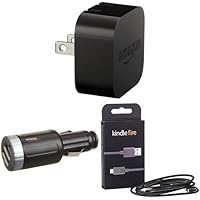 Amazon Kindle Charge & Sync Bundle: Includes power adapter, car charger, and two 5ft cables