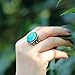 MOJO JEWELRY Vintage Retro Color Change Mood Ring Oval Emotion Feeling Changeable Ring for Women MJ-RS003