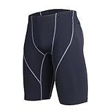 BEROY Mens Compression Shorts Training Athletics Workout Tight Sports Base Layer with One Pocket