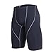 BEROY Mens Compression Shorts Training Athletics Workout Tight Sports Base Layer With One Pocket(Grey,XL)