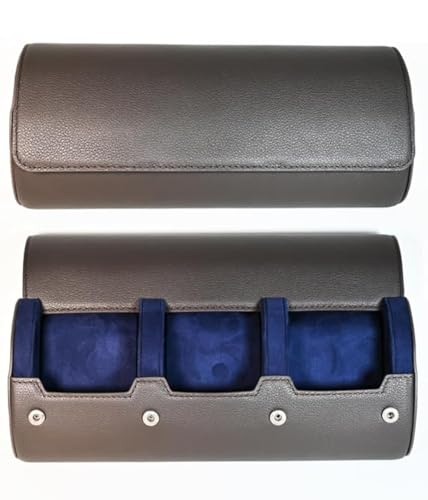 VERAET Italian Travel Watch Case | Watch Case Travel | Upgraded Premium MicroSkin Interior | Italian Nappa Leather | Expertly Crafted | Safe & Protected (3 roll size)