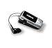 Azeca AZM04 Clip On Bluetooth Headset with Retractable Earbud - Metallic Silver