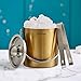 VonShef 3Qt Brushed Gold Stainless Steel Ice Bucket Barware Kit - Double Walled Insulated with Lid, Carry Handle and Tongs Set