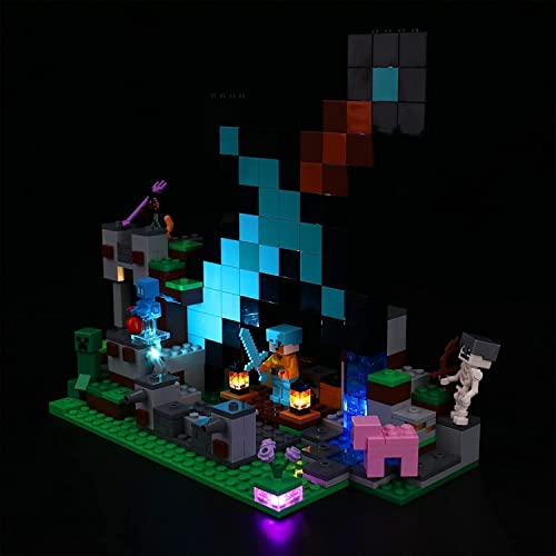Led Licht Set für Lego 21244 Minecraft Der Schwert-Außenposten Set (Kein Lego-Modell), Dekoration DIY Beleuchtungsset für Minecraft Lego The Sword Outpost Kreative Spielzeuglichter