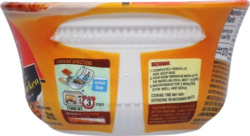 NONGSHIM RAMEN NOODLES, GOURMET INSTANT RAMEN BOWL, PREMIUM MICROWAVABLE NOODLE SOUP, SPICY CHICKEN, 3.03 OUNCE