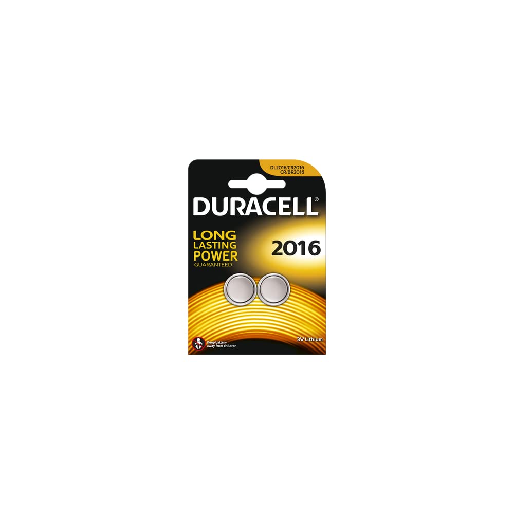 Duracell CR2016 Lithium Coin Cell Battery Card of 2