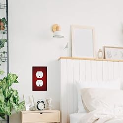 Pznen Red Spider Web Outlet Covers Duplex Wall