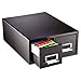 STEELMASTER Medium Double Card File Drawer, Fits 4 x 6 Cards, 3000 Card Capacity, 14.44 x 6.19 x 16 Inches, Black (263F4616DBLA)