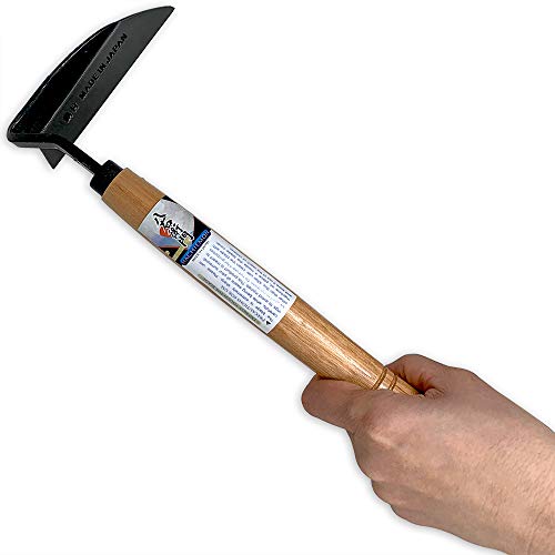 HACHIEMON Japanese Weeding Sickle Very Sharp Edge Nejiri Gama Left-Handed Version