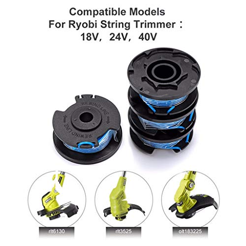 VICCKI String Trimmer Line for Ryobi One+ AC14RL3A .065 Line and Spool for Ryobi 18 24 (Blue, 3Pcs)