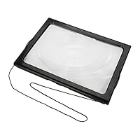 Magnifying Glass for Reading, Full Page Reading Magnifying Glass with Led Lights Can Place on Desktop or Hanging on Neck Reading Newspaper