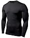 TSLA Men's Thermal Wintergear Compression Baselayer Long Sleeve Top Version17, Wintergear Basic(r21) - Black, Large
