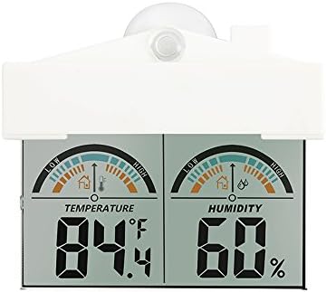 Digital Indoor Window Thermometer Hygrometer Baby Room Temperature and Humidity Monitor Temperature Gauge Living Room Humidity Meter with Clear Display Screen, 2 Decor Butterfly