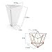 Love-KANKEI Wall and Desk Planters Vase White Ceramic and Copper Succulent Air Plants Mini Cactus Artificial Flowers Hanging Geometric Wall Decor Planter Pots