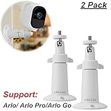 iAbler For Netgear Arlo Smart Security Wall Mount, Aluminum Never Rust Security Camera Mount for Arlo Cam and Arlo Pro / Arlo Go / Arlo Baby Adjustable Indoor Outdoor Mount [2 Pack] White