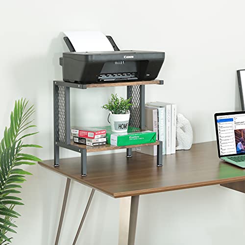LUMAMU Printer Stand with Storage, Under Desk Printer Table with