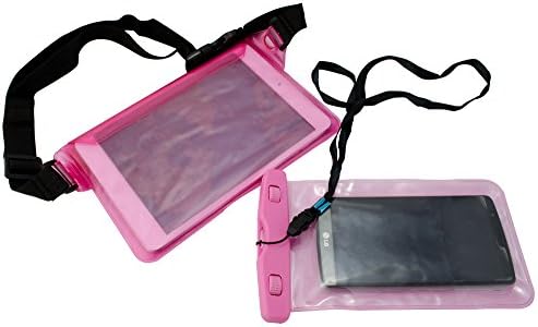 Waterproof Bag and a Universal Waterproof Dirtproof Snowproof Case Bag for your Wallet or iPhone 6 or Samsung Galaxy phone or any Smartphone (Pink)